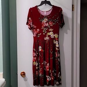 Dress DB Moon Burgundy Floral
